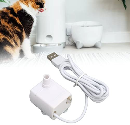 Pompe de fontaine d'eau pour animaux de compagnie, silencieuse, avec moteur sans balais, alimentée par USB, DC 5V, Mini pompe de distribution d'eau pour chat, pour réservoir de poissons, hydroponique