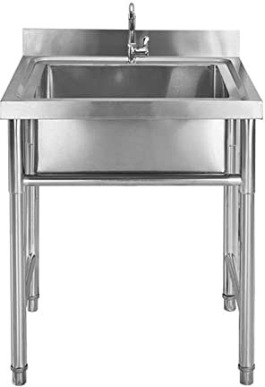 Natliedop Fregadero de Acero Inoxidable 304 para Lavadero, Fregadero Industrial para Garaje Fregadero Comercial para Restaurante, Taller