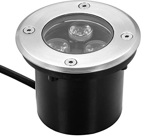 Dailyart 3W bodeneinbaustrahler aussen led rund IP67 bodenstrahler außen 230V AC 280 Lumen bodenleuchten außen/Bodenbeleuchtung, bodenlampe außen Bis zu 1000 kg Belastbar, Warmweiß