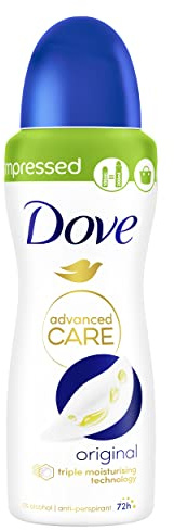 Dove Advanced Care Original Anti-perspirant Deodorant Spray with Triple Moisturising technology aerosol for 72 hours of protection 100 ml