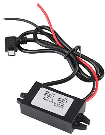 Eujgoov DC-DC 12V à 5V 3A Micro, Convertisseur 12V 5V, Micro USB, Régulateur Abaisseur de Tension pour Smartphone de Voiture