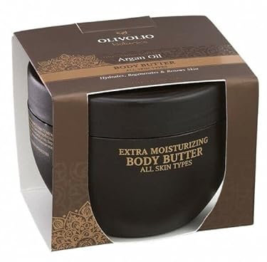 Olivolio Body Butter/Körperbutter mit 100% Bio Arganöl & 93% natürlichen Inhaltsstoffen - ohne Mineralöl und Parabene - 250 ml