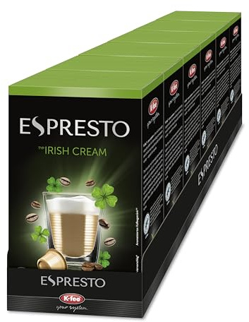 ESPRESTO Kaffeekapseln Irish Cream, für K-fee Systems, 96 Kapseln | kompatibel mit K-fee & ALDI EXPRESSI* | vollmundig & nussig | RFA