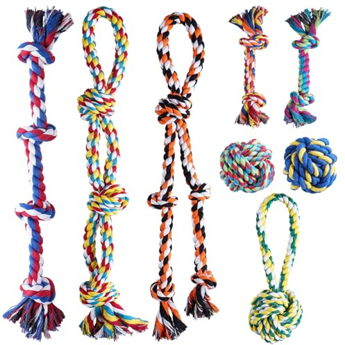 Aitmexcn Large Dog Toys for Aggressive Chewers, 8 Pack Dog Rope Toys