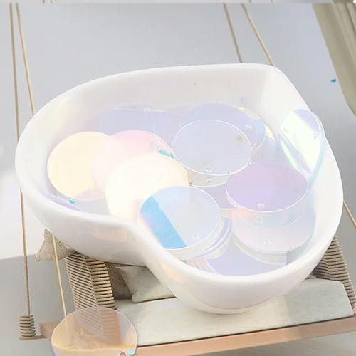 RUDDOG 90 Teile/los Transparente Pailletten 20mm Große Runde Pailletten Nähen Handwerk Mit Seite Loch Für Bekleidung DIY Lentejuelas Zubehör