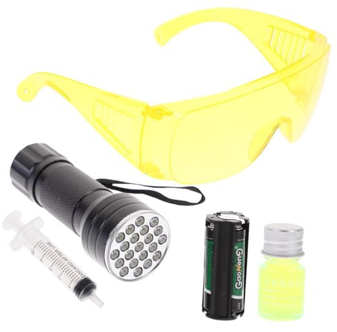 VALICLUD 1 Satz Lecksuchgerät für Klimaanlagen Brillenset UV-Taschenlampen-Set Taschenlampe zur Kältemittelleckprüfung Lecktest-Set für Klimaanlagen Das Kältemittel Lecksucher Combo-Platte