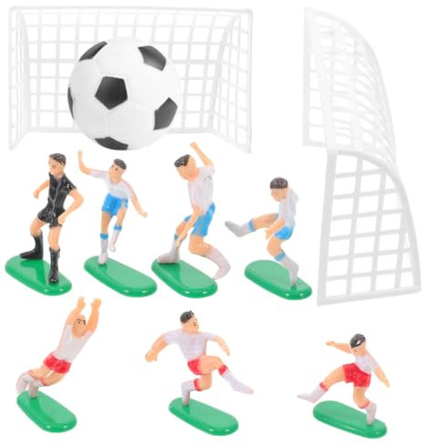 TOPBATHY Football Cake Decorations Soccer Game Cupcake Decorations Set of Mini Soccer Field Landscape Decor for Birthday