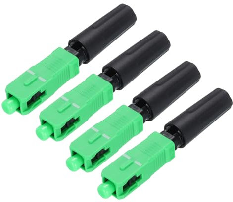 QUARKZMAN Glasfaser-Schnellverbinder-Adapter, SC/APC Glasfaser-Montage-Anschluss Singlemode Schneller Kaltverbinder, 4 Stück