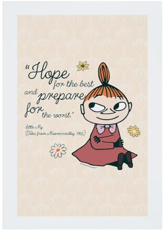 Moomin Poster mit Zitat Hope Tales From Moominvalley, A4, Wandkunst, englische Aufschrift