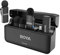 BOYA BY-V4D Microphone Wireless for iPhone, Android Smartphone, 4-Channel Mono Output, Mini Microphone, Wireless Lavalier Mic with Lightning, Noise Cancelling, 360° Clip Lapel Mic for Video Recroding
