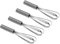 Kisangel Tiny House Accessories Mini Eggbeater Model 4pcs Set Rotating Push Egg Whisk for Miniature Baking Mini House Decor