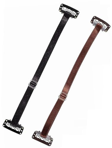 Facelifting Tape Bänder,Face Lifting Band,Facelifting Bänder mit Clips,Unsichtbare Haarbänder für Kinn,Nacken und Augen,Wiederverwendbares Facelift-Band,2 Stücke(Schwarz + Braun)