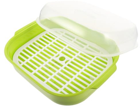 VALICLUD 1Pieza Vaporera de Microondas Verde con Ventilación Cocción Saludable y Cocina