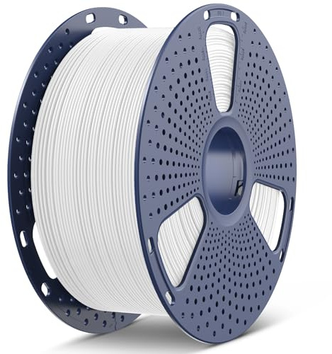 SUNLU Großspule 3KG PLA+ 2.0 Filament​​, 50-600mm/s High Speed Filament PLA Plus 1.75 mm ±0.02 mm​​, Hohe Zähigkeit & Festigkeit, Großrollen Filament, 3kg Spule, Weiß