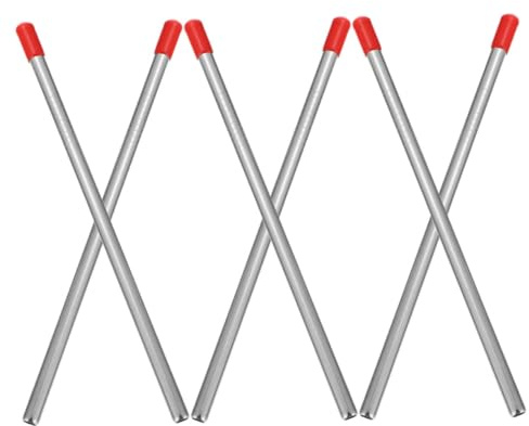 Edelstahl Spülmaschinen Abtropfgestellstangen 6 Stück für Flaschen | Rot, 6mm Durchmesser und 18, 2cm Länge, für Karaffen und Weingläser, Platzsparend mit Einfacher Montage