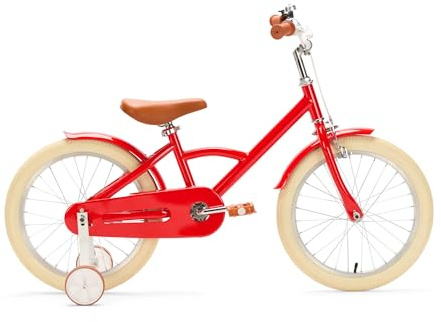 Generation Classic Kinderfahrrad 18 Zoll - Rot - Fahrrad mit Stützrädern für Kinder von 5 bis 7 Jahren