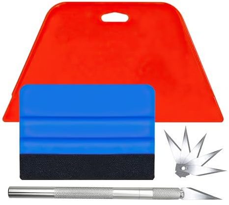 8 Pcs Vinyl Wrap Tools Kit, Wallpaper Smoother Tool for Peel and Stick Wallpaper, Wallpaper Tools for Vinyl Wrap, Including Scutter, Replace The Blade and Smoother, Car Wrapping and Contact Paper