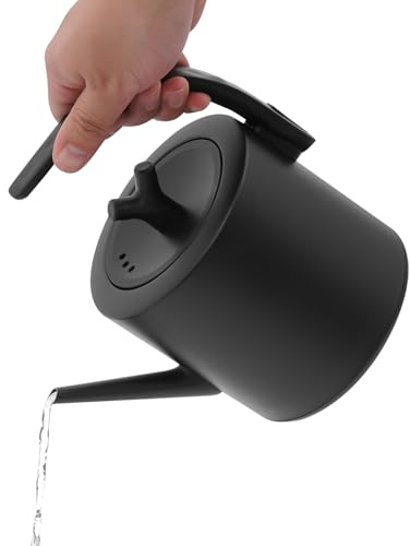 Elektronischer Intelligenter Wasserkocher 1000W 1L 40~100℃ Temperatur Einstellbar Vielseitigkeit Elektrischer Schwanenhals mit LED-Display, Edelstahl Wasserkocher für Tee, Kaffee, Saft (Schwarz)