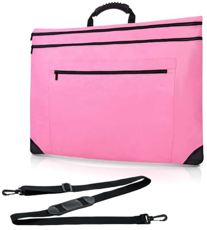 Bosiyrggrl Art Briefcase Waterproof Carrying Case with Sturdy Shoulders and Handle for Sketching,Posters and Painting Easy to Use,B