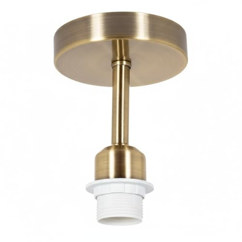 HQTS Ceiling Light Fitting, Pendant Light Fitting with E27 Screw Bulb Holder Suitable for Lamp Shades (Copper)