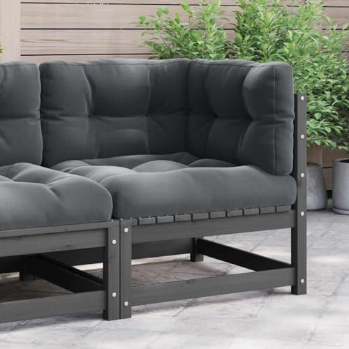 FWIKDUN Garten-Ecksofa mit Kissen aus Massivholz Kiefer, Robustes und Modulares Sofa-Eckteil für Flexible Lounge Gestaltung im Außenbereich
