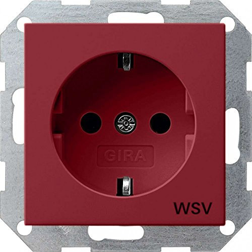Gira 044902 Schuko Steckdose weitere Sicherheit Sicherheitsversorgungersorgung System 55, rot