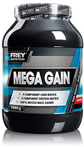 Frey Nutrition Mega Gain Erdbeer Dose, 1er Pack (1 x 1 kg)