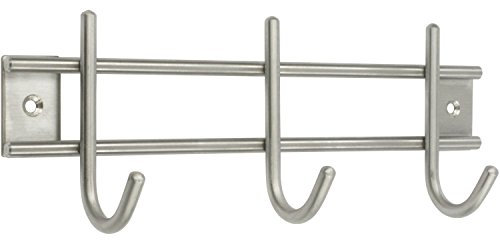 SIRO 2256-300N1V1E Garderobenleiste Satis mit 4 Haken, Breite 300 mm, Edelstahl gebürstet