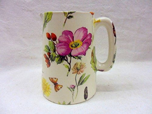 meadow flowers half pint jug pitcher made by Heron Cross Pottery