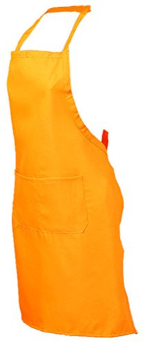 Amybria Kochschürze/Küchenschürze mit Fronttasche Orange