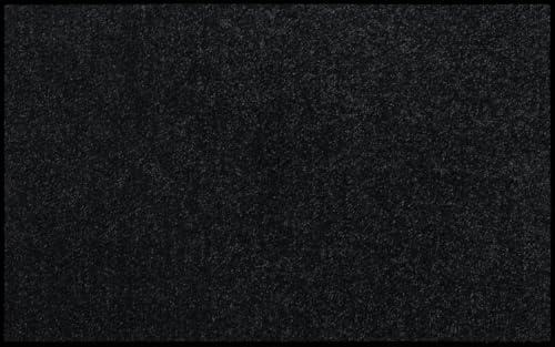 Salonloewe Fußmatte waschbar Schwarz 75 x 120 cm Wohnmatte Sauberlaufmatte Läufer Eingangs-Matte unifarben rutschfest