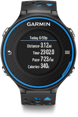 Garmin Forerunner 620 GPS Running Watch with Colour Touchscreen Display and Heart Rate Monitor - Black/Blue