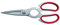 Sanelli Ambrogio Forbice da Cucina, Interno del Manico Ergonomico Soft-Touch, Acciaio Inossidabile, Rosso
