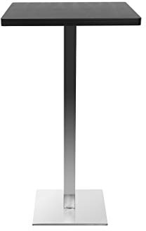 Miliboo Design-Bartisch Viereck Schwarz Mittelfuß Jory