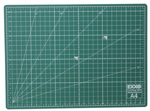 EXXO 10050 Schneidematte/Schneideunterlage A4, 300 x 220 mm, 5-lagig und selbstheilend, grün
