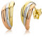 Miore Ohrringe Damen Tricolor Gelbgold / Weißgold / Roségold 9 Karat / 375 Gold