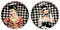 GlasXpert Glasmagnet Kühlschrankmagnet Magnet 2er Set Retro Pin Up Girl Glasmagneten