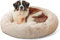 Best Friends by Sheri The Original Calming Donut - Beruhigendes Haustierbett - maschinenwaschbarer Reißverschluss-Bezug - Taupe - 114 x 114 cm - XL
