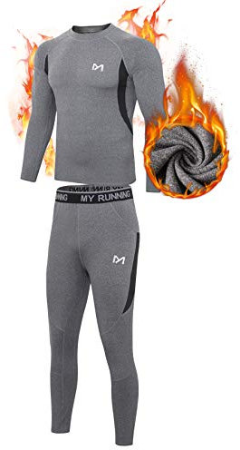 MEEYOO Herren U1 Basisschicht-Set, Grau, XXL