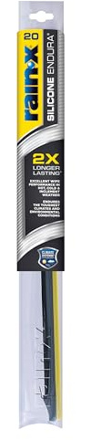 Rain-X 830120 Silikon Endura Wischerblätter, 50,8 cm Scheibenwischer (1 Stück), Auto-Ersatz-Scheibenwischerblätter mit zweimal langlebigem, widerstandsfähigem Silikon-Gummi-Rakel