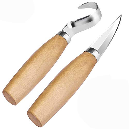 Schnitzmesser,BETOY 2 Stück Holzschnitzerei Werkzeuge Allgemeines Holzschnitzerei Werkzeuge Set für Stein, Holz, Kunsthandwerk, Möbelschnitzen, DIY-Schnitzen, für Anfänger und Professionelle Graveure