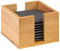 Westmark 8 Naturschiefer-Glasuntersetzer in Bambusbox, quadratisch, mit Kratzschutz, 10 x 10 cm, Schiefer/Bambus, Tapas + Friends, Anthrazit/Hellbraun, 69232260