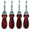 4 Stück Lederverarbeitung Kantenschälen Leder Beveler Craft Keen Edge Beveler Schneiden Schrägung Leder Skiver Werkzeug für DIY (1,5 mm, 1,2 mm, 1,0 mm, 0,8 mm)