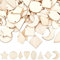 PandaHall 160 Stück 8 Stile ungefärbte Holzanhänger natürliche Stern Mond Formen für Ohrringe Halskette Schmuck DIY Basteln Baumschmuck hängende Ornamente Dekorationen