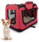 Mobiclinic, Hundebox, Balú, Europäische Marke, Transportbox Katze, Hund, Faltbar, Atmungsaktiv, 2 Taschen, Gepolsterter Boden, Größe s, Unterstützt bis zu 8 kg, 50x34x36cm, Rot