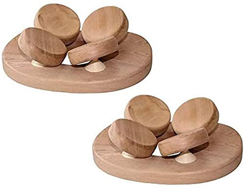 SudoreWell Sauna Kopfstütze mit 4-Punkt Kopfauflage aus Red Cedar Holz - 2 Stück