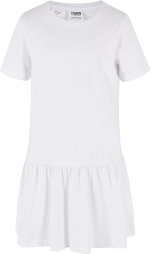 Urban Classics Mädchen Girls Valance Tee Dress Kleid, Weiß, 146-152 EU