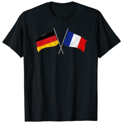 Deutschland Frankreich National Flaggen Fahnen T-Shirt
