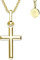 Amoonìc Kreuz Kette Mädchen Junge Gold (echt Silber 925 vergoldet) | Kreuz-Anhänger Halskette | Kinderschmuck Erstkommunion Geschenk Konfirmation Firmung Geburt Taufe | Goldkette Kreuzkette Taufkette