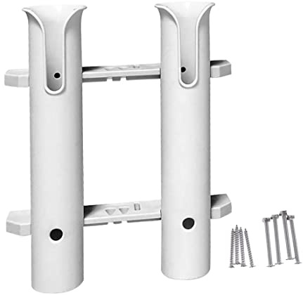 ZONADAH Plastic Dual 2-ROD Rack Vertical Holder Organiser - Boat Kayak Canoe Fishing Rod Storage Lure